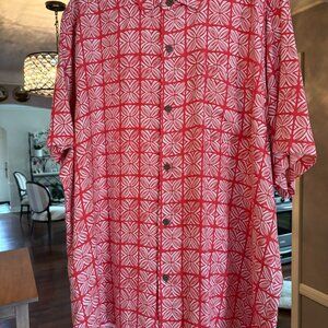 NWT Men's Silk Tommy Bahama Bright Coral. Size XXL/TTG